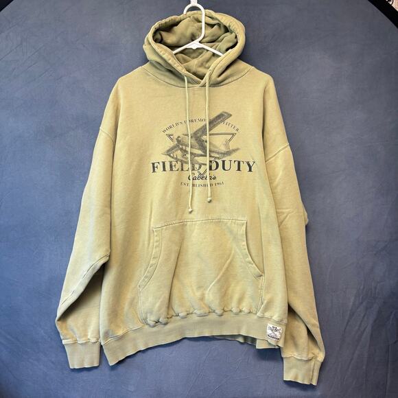 Cabela's Field Duty Sweatshirt Hoodie Airplane Hunting Fishing Camping Outdoors - Picture 1 of 12
